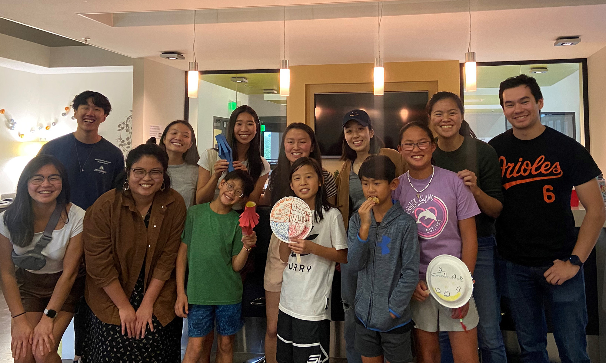 Johns Hopkins School of Medicine group Bamboo Sprouts members with their mentees.