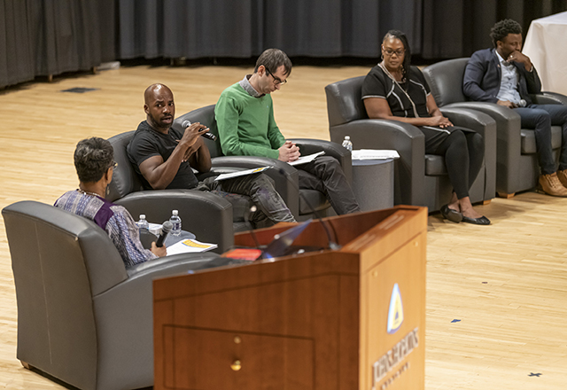 Panelists on stage