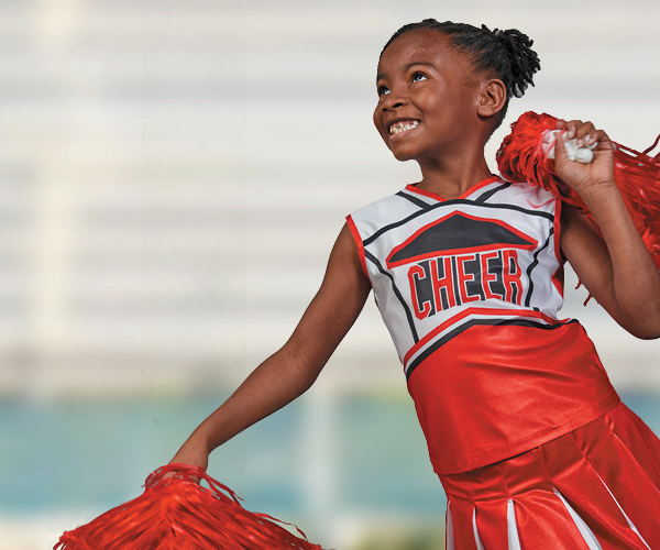 Emma cheerleading