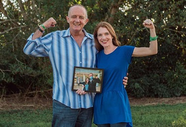 Neil poses with his wife