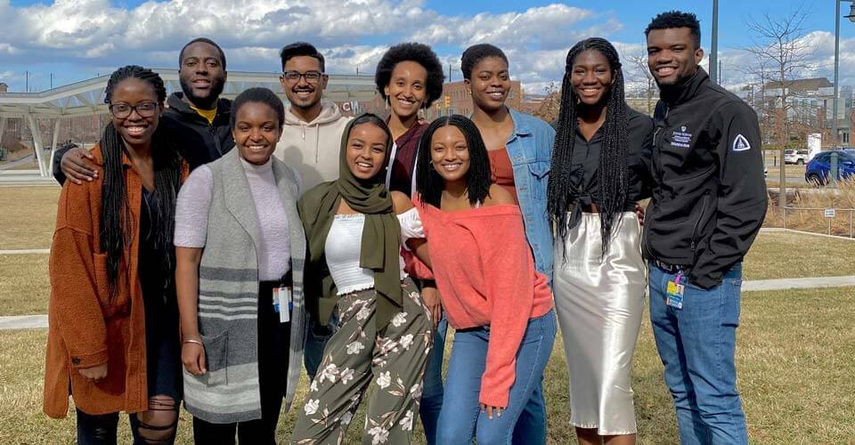 Students gather for an event