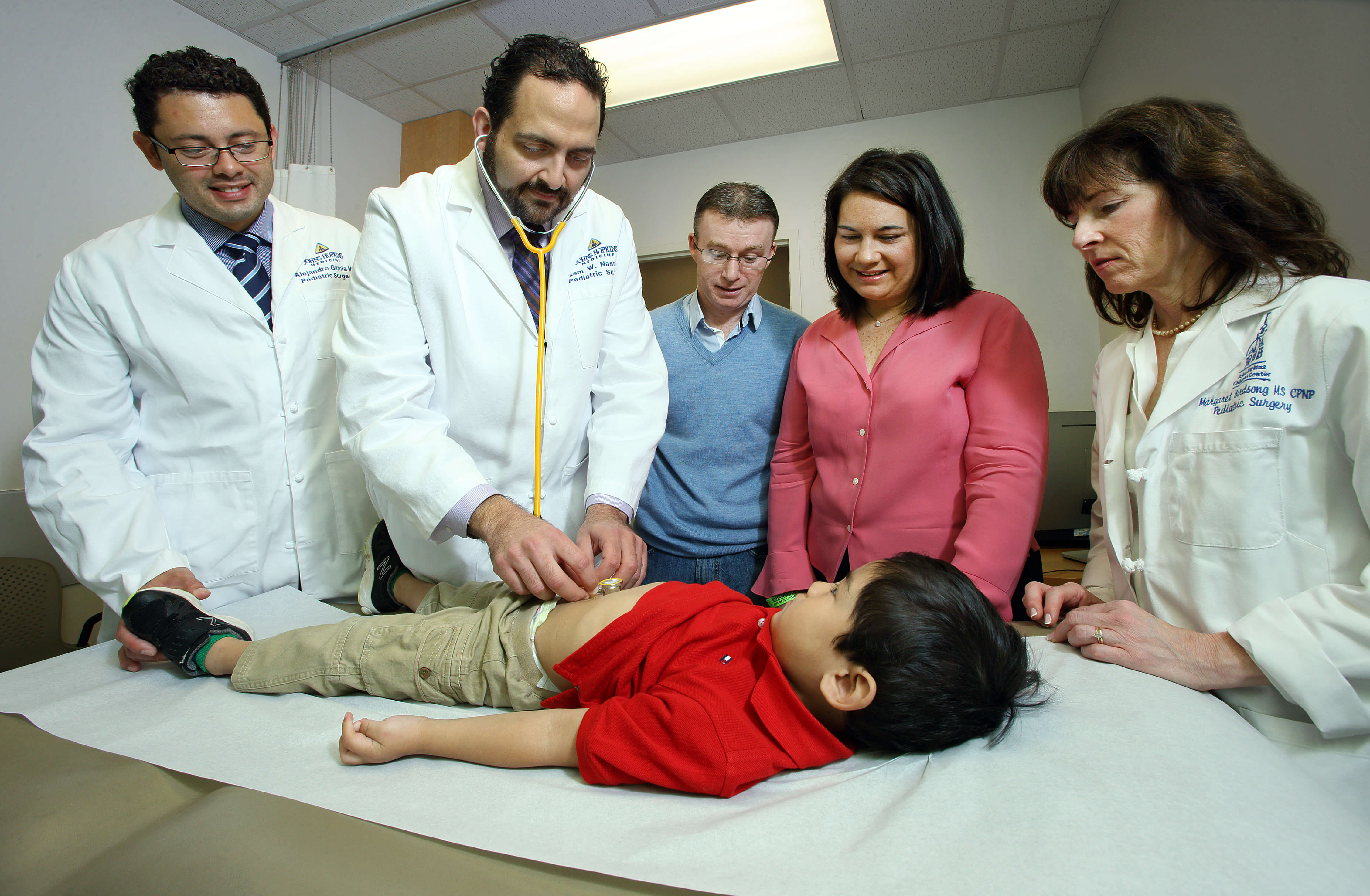 In the bowel management clinic with a young patient