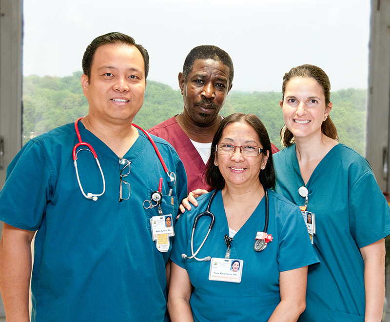 A group of Sibley nurses stand together.