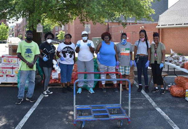 Volunteers at the toolbank