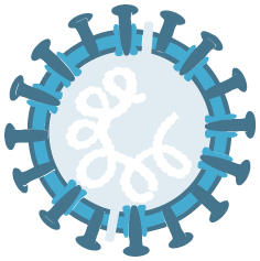 Graphic of virus cell